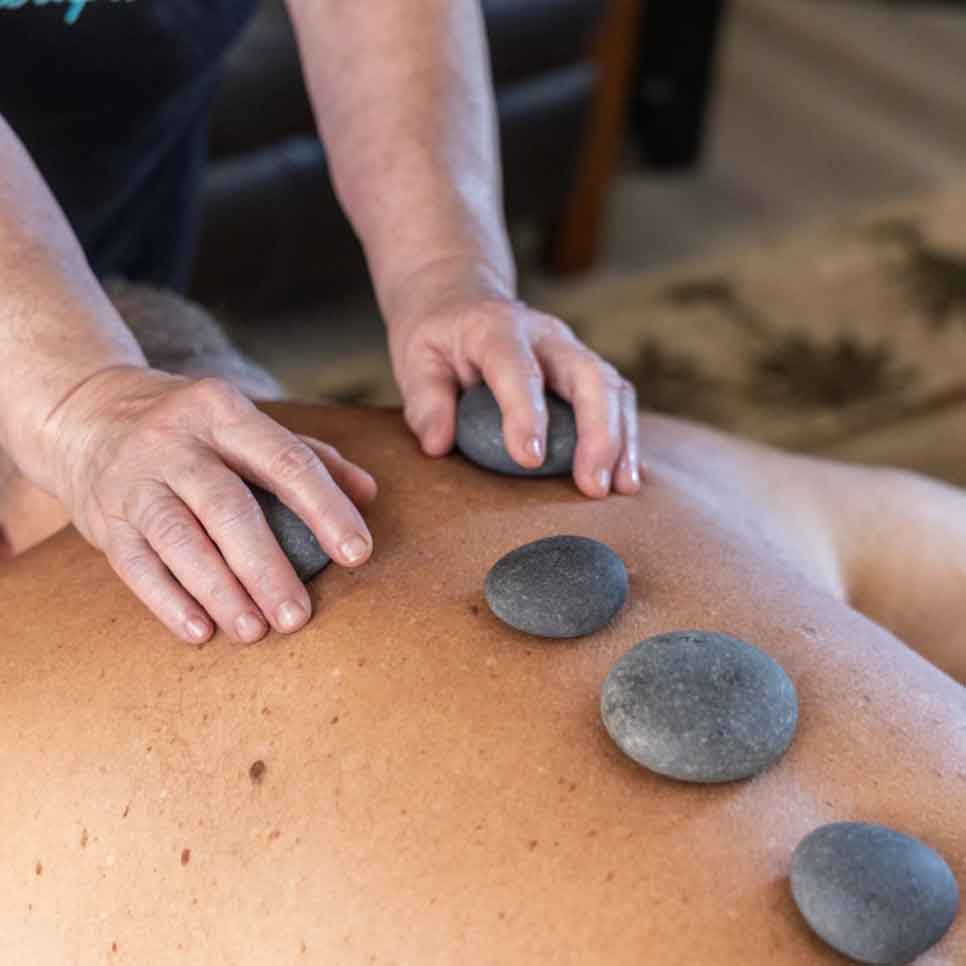 Hot stone massage therapy