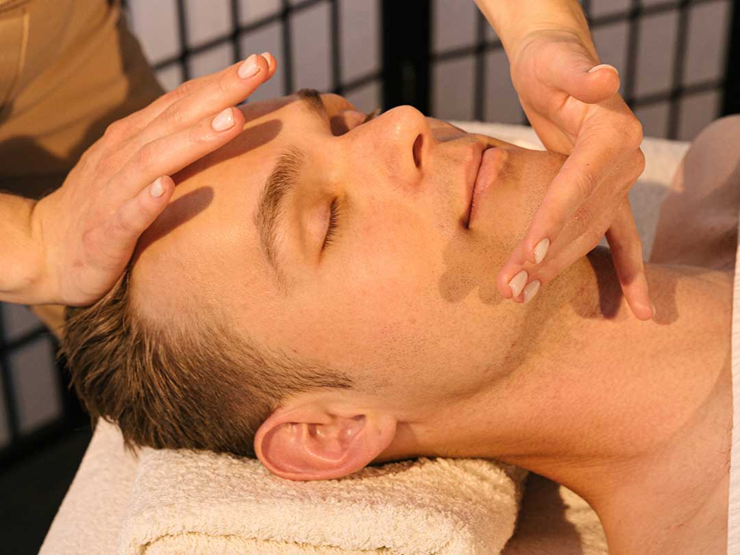 Man receiving a massage